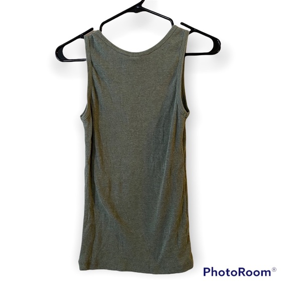 πΏ NWD Olive Green Ribbed Tank Top - Size S πΏ - Picture 2 of 3